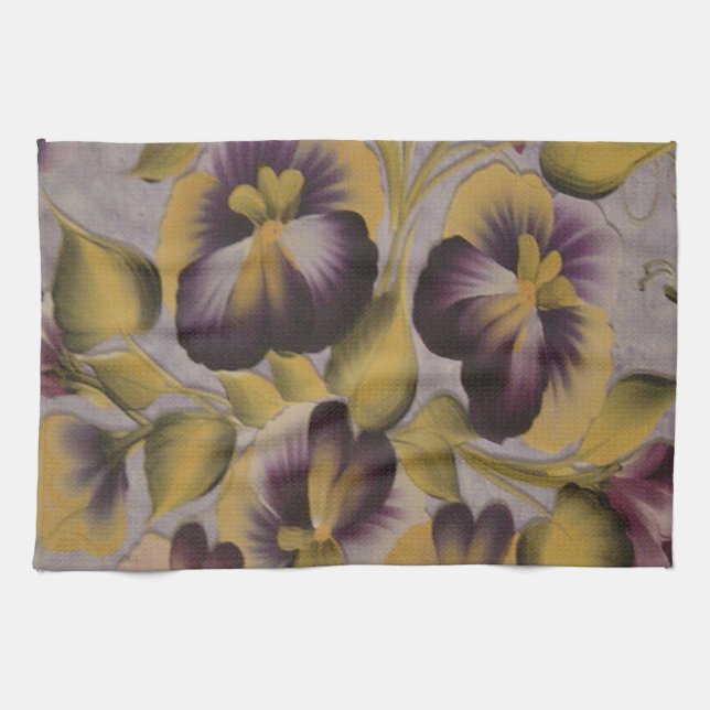 PAÑO DE COCINA FLORES PURPLE (Horizontal)
