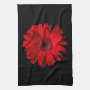 Paño De Cocina Flores   Red Gerbera Daisy