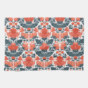 Paño De Cocina Flores rojas decorativas
