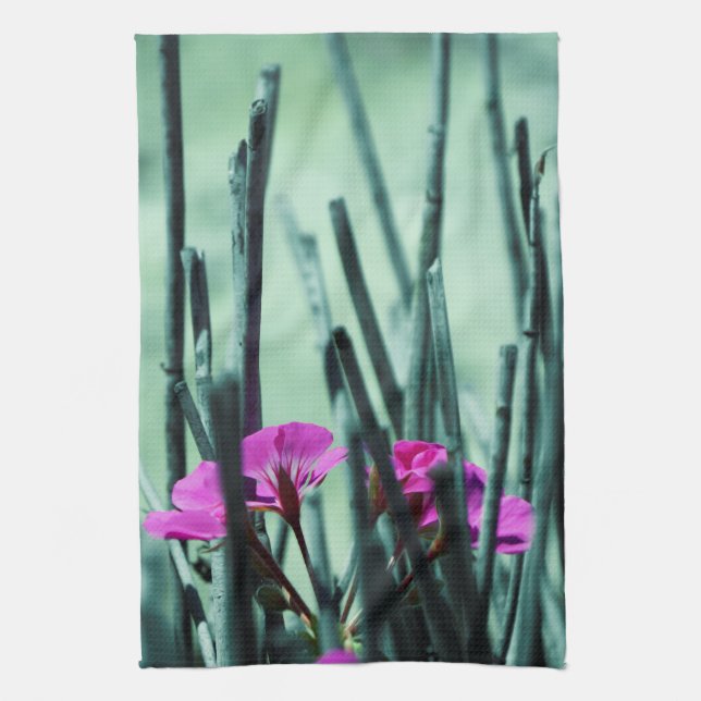 Paño De Cocina Flores Rosadas (Vertical)