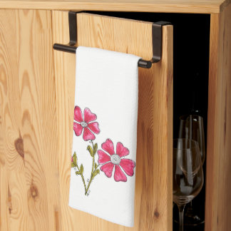 Paño De Cocina Flores rosadas extravagantes