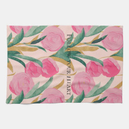 Paño De Cocina Flores rosas