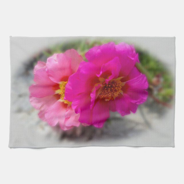 Paño De Cocina Flores rosas al sol (Horizontal)