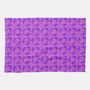 Paño De Cocina Flores rosas azules en 3D , Artdeco