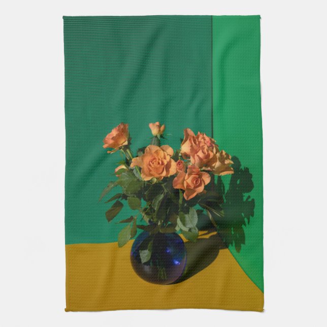 Paño De Cocina Flores | Rosas en Vase (Vertical)
