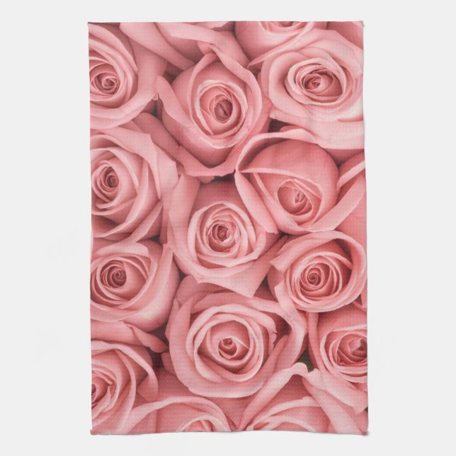 Paño De Cocina Flores | Roses rosados (Vertical)