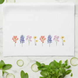 Paño De Cocina Flores salvajes de Texas - Pincel indio, Bluebonne