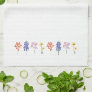 Paño De Cocina Flores salvajes de Texas - Pincel indio, Bluebonne