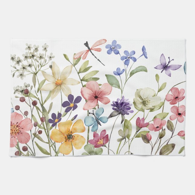 Paño De Cocina Flores silvestres (Horizontal)