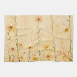 Paño De Cocina Flores silvestres boho vintage