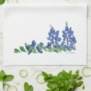 Paño De Cocina Flores silvestres de Bluebonnet, flores de Texas