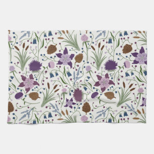 Paño De Cocina Flores silvestres de Colorado, Columbina, Pinecona