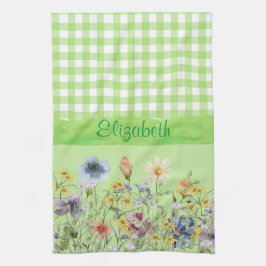 Paño De Cocina Flores silvestres estilo cabaña