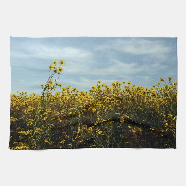 Paño De Cocina Flores silvestres girasoles (Horizontal)