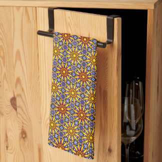 Paño De Cocina Flores solares celestes