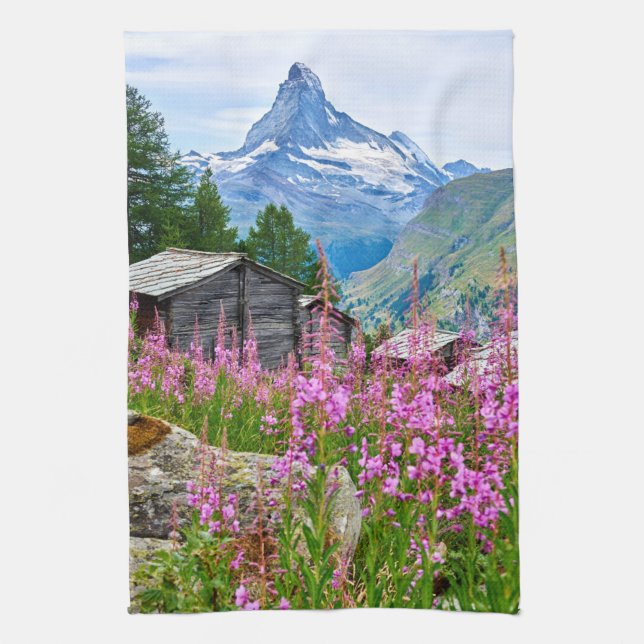 Paño De Cocina Flores | Summer Matterhorn Suiza (Vertical)