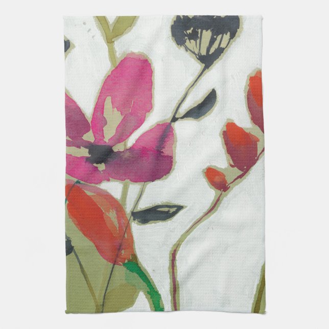 Paño De Cocina Flores Vivid I (Vertical)