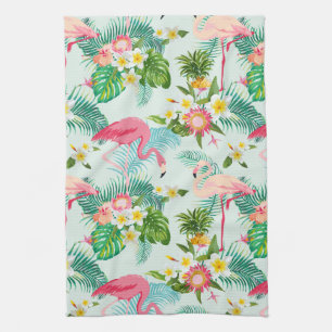 Paño De Cocina Flores Y Aves Tropicales Vintales