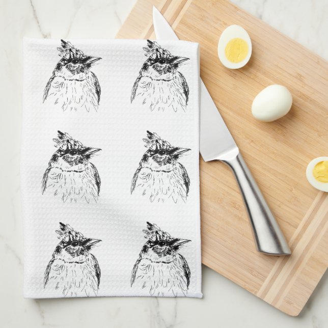 Paño De Cocina Flycatcher Dishtowel del paraíso (Doblado Cuarto)