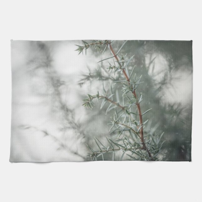 Paño De Cocina Foggy Forest Nature Photograph Kitchen Towel (Horizontal)
