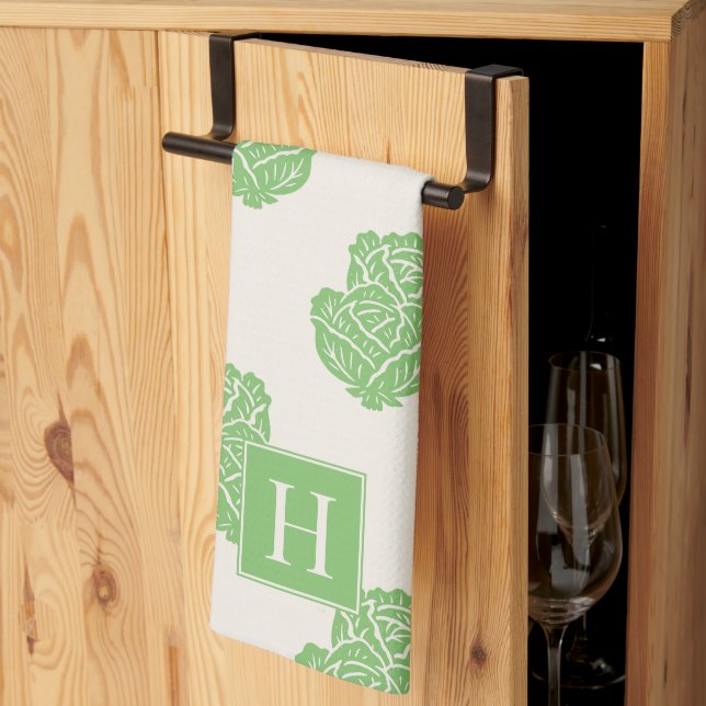 Paño De Cocina Folk Art Cabbage Scatter (Pliegue de tercios)