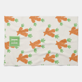 Paño De Cocina Folk Art Carrot Scatter