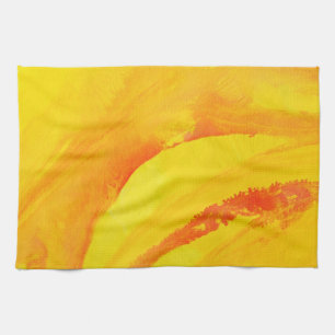 Paño De Cocina fondo amarillo. acuarela en el papel