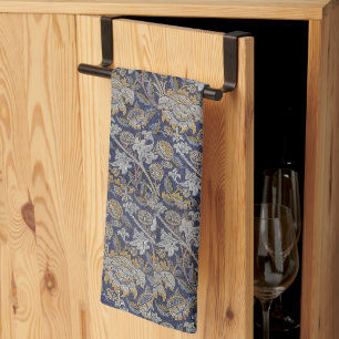 Paño De Cocina Fondo azul del patrón Wey de William Morris vintag