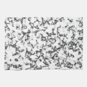 Paño De Cocina Fondo blanco y negro de mármol