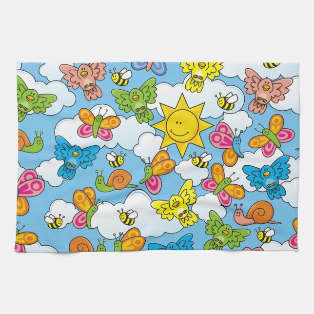 Paño De Cocina Fondo de animales para bebés (Horizontal)