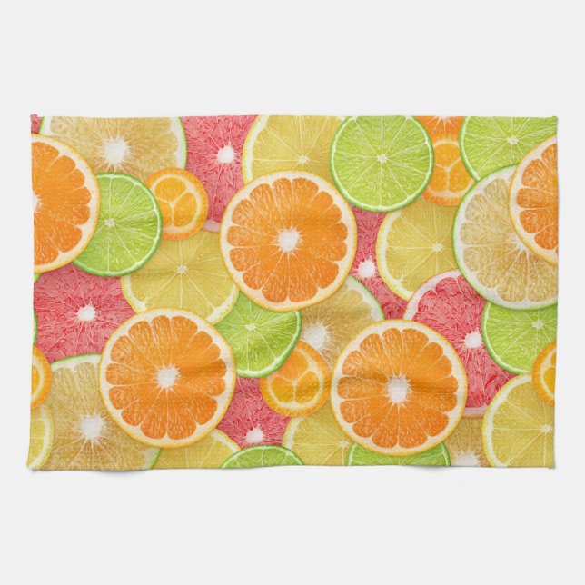 Paño De Cocina Fondo de cítricos (Horizontal)