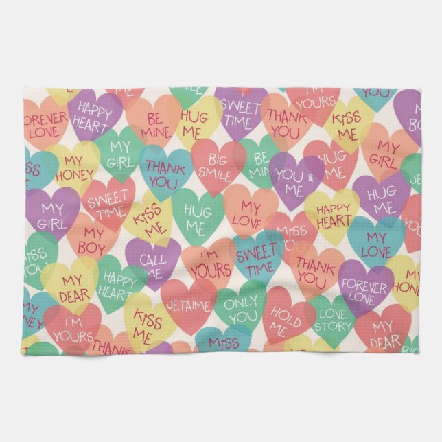 Paño De Cocina Fondo de la forma del amor (Horizontal)