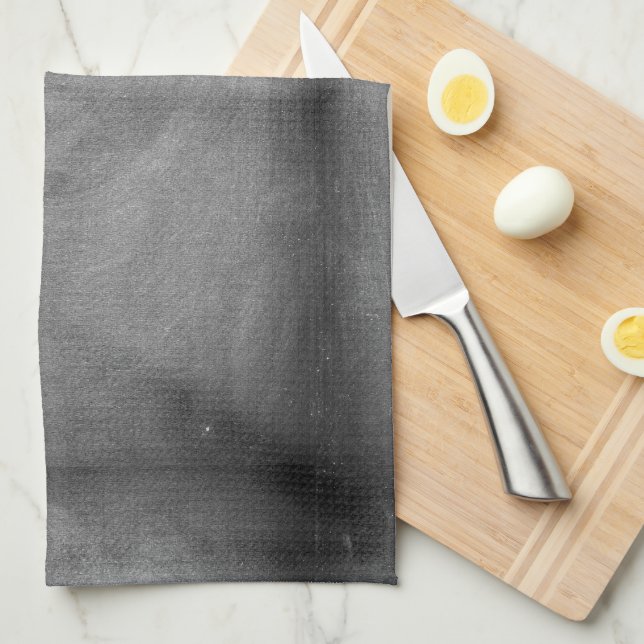 Paño De Cocina Fondo de pizarra negra gris (Doblado Cuarto)