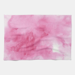 Paño De Cocina fondo rosado de la acuarela para su