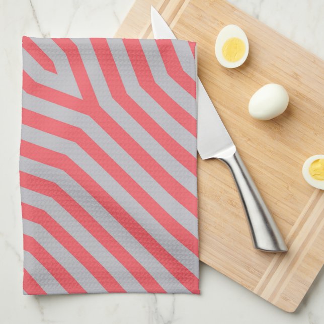 Paño De Cocina Fondo simétrico de rayas diagonales 5 (Doblado Cuarto)