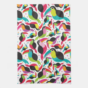 Paño De Cocina fondo toucan exótico del pájaro del Brasil