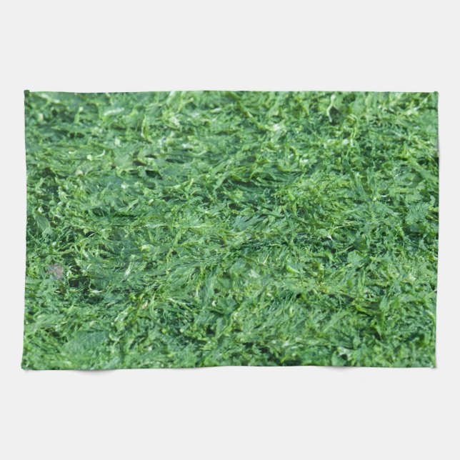 Paño De Cocina Fondo verde de la Algae (Horizontal)