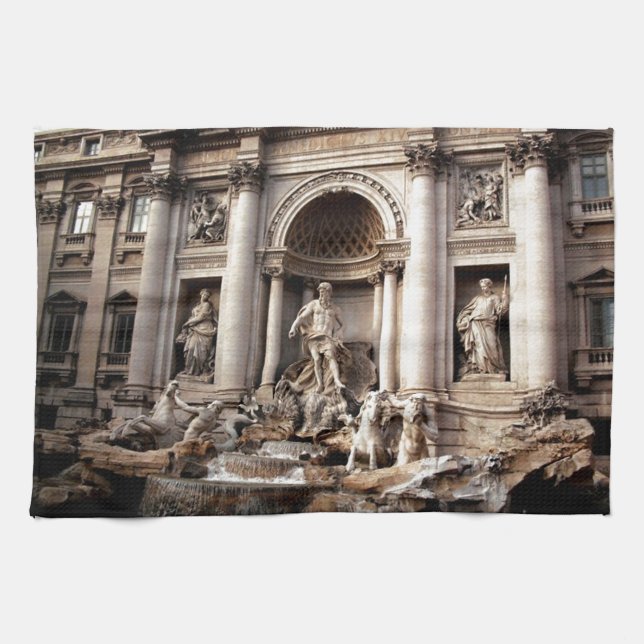 Paño De Cocina Fontana de Trevi Roma Viaje (Horizontal)
