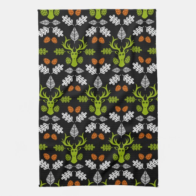 Paño De Cocina Forest Deer Nature Print (Vertical)