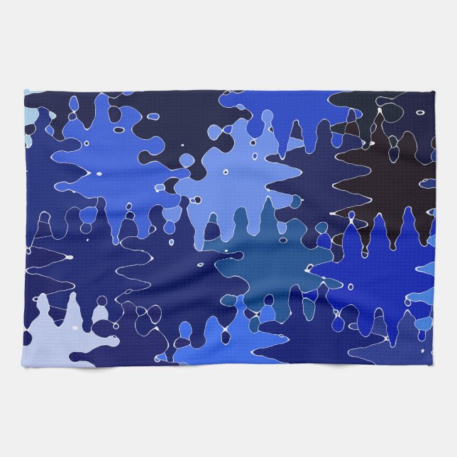 Paño De Cocina Formas abstractas azules GENIALES (Horizontal)