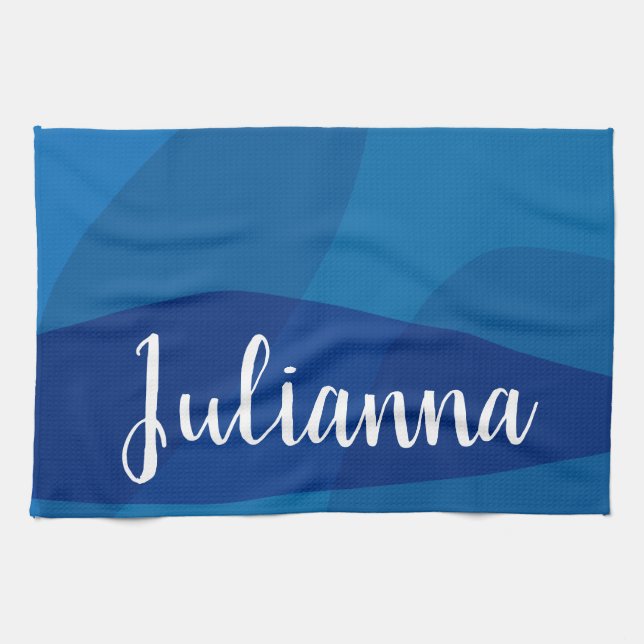Paño De Cocina Formas abstractas con estilo en nombre personaliza (Horizontal)