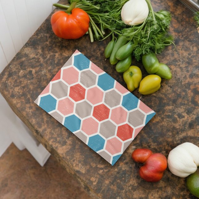 Paño De Cocina Formas de hexágono geométrico (Kitchen Towel)