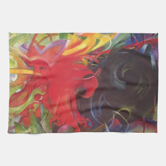 Paño De Cocina Formas de lucha de Franz Marc (Horizontal)