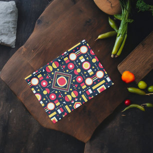 Paño De Cocina Formas geométricas multicolor