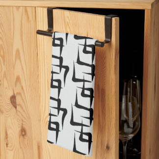 Paño De Cocina Formen in Schwarz auf hellgrauem Hintergrund