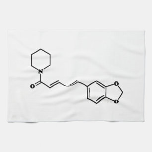 Paño De Cocina Fórmula química molecular de pimienta negra