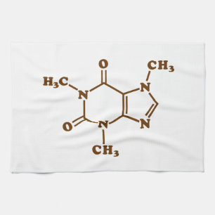 Paño De Cocina Fórmula química molecular del café del cafeína