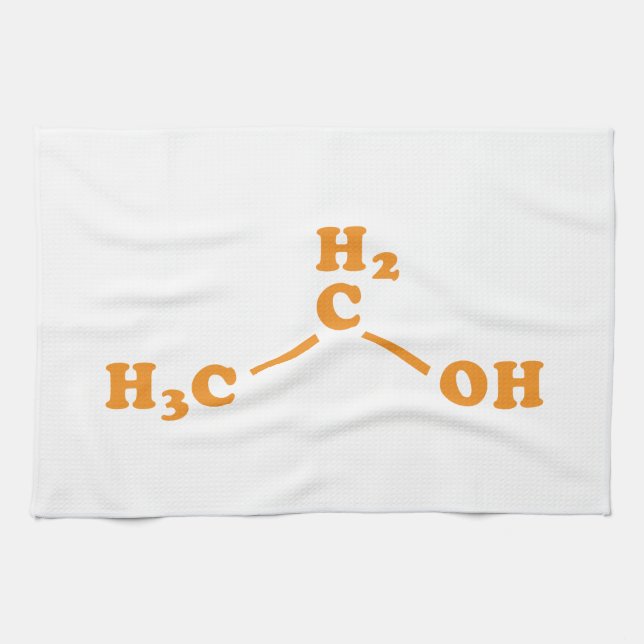 Paño De Cocina Fórmula química molecular del etanol del alcohol (Horizontal)