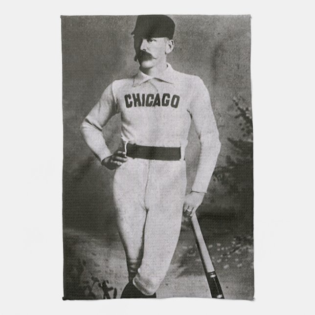 Paño De Cocina Foto antigua, jugador de béisbol de Chicago (Vertical)