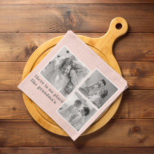 Paño De Cocina Foto Collage Pastel Mejor Regalo De Abuela Rosa